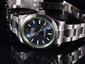 Rtreselss RRolexx Milgausss Black Dial Green Crystal